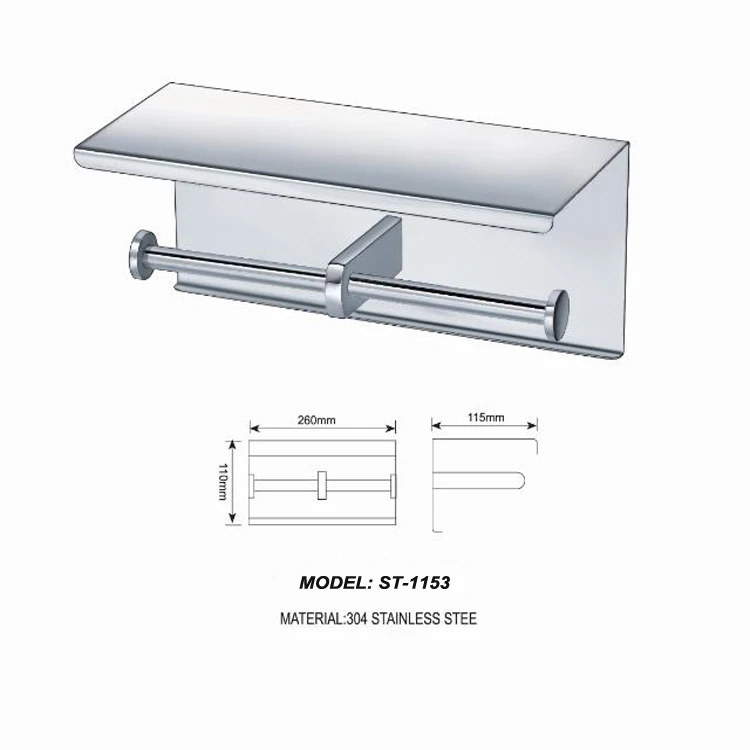 
Wall mount under cabinet double frog funny tear kitchen bathroom tissue standing stainless steel towel roll toilet paper holder 