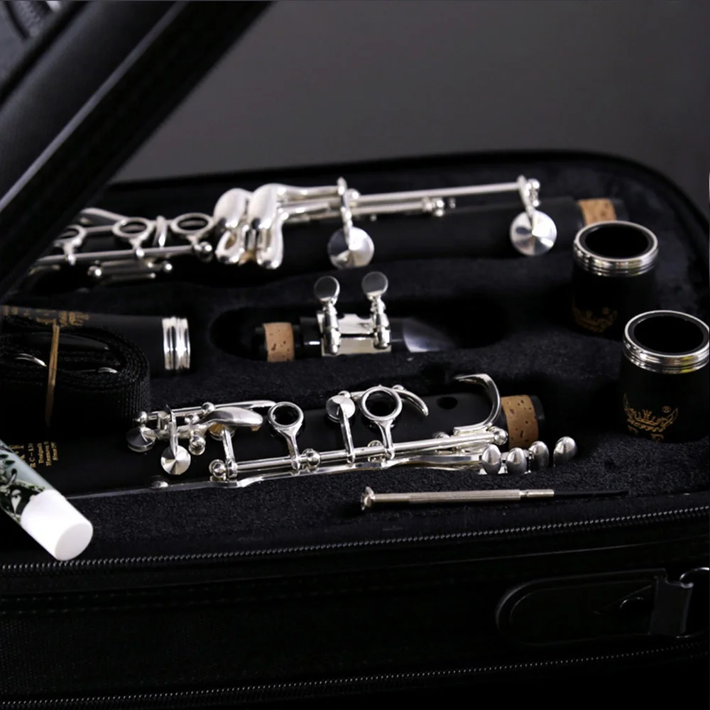 Духовой музыкальный инструмент A306 из АБС-пластика с серебряным покрытием 17 клавиш Bb тон кларнет генман системы кларнет
