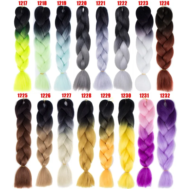 
Factory wholesale price hair extension 24inch synthetic jumbo hair braid 100g synthetic braiding hair 