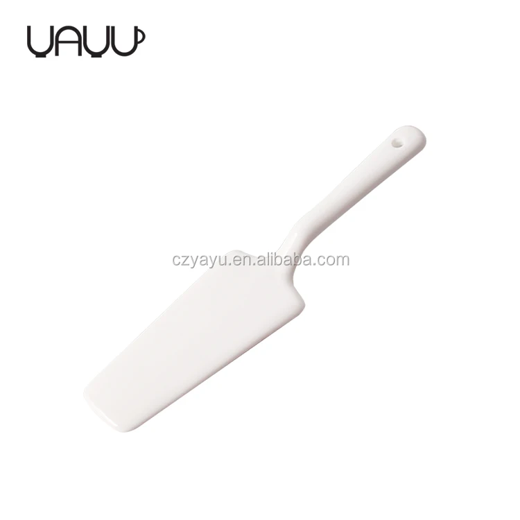 Nodic thin edge white porcelain wedding cake server knife / cutter set