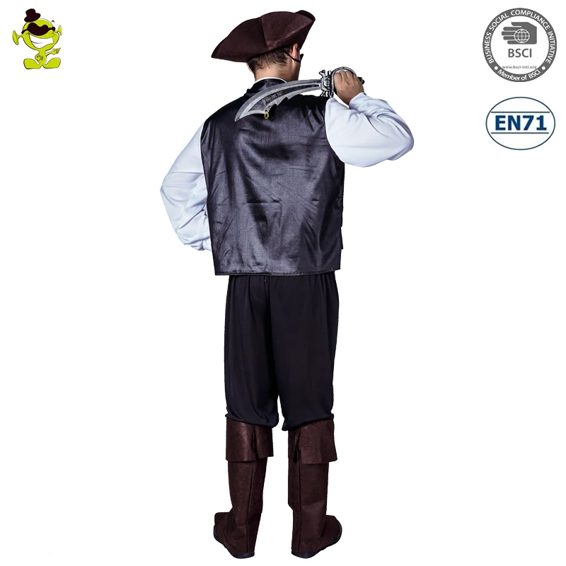 Wholesale Cosplay Party Pirate Costume Halloween  Performance Buccaneer Costume For Adult Men