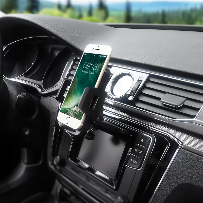 Sturdy CD Slot Phone Mount with One Hand Operation Design Car Hands-Free Phone Holder Universally Compatible with All Smartphone