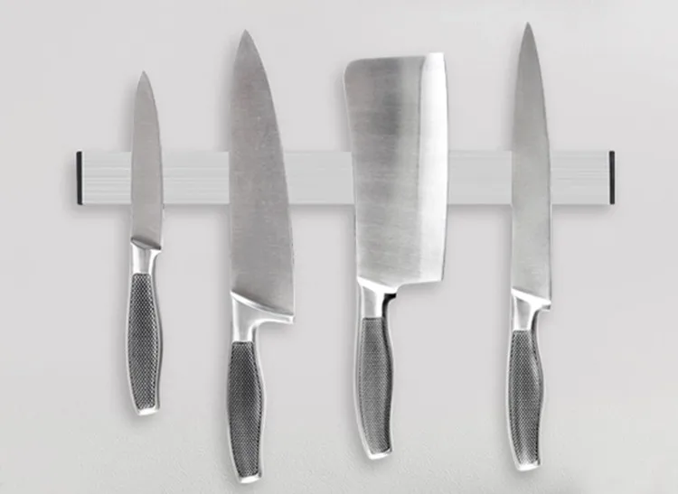 Ndfeb magnet strong power stainless steel magnetic knife holder for kitchen  kitchen knife guard  knives kitchen set