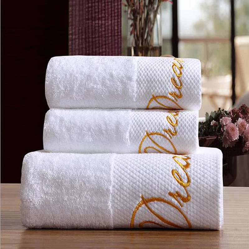 Custom Made Hotel Towel 100% Egyptian Cotton Terry Dobby Bath Towel Large Beach Towel