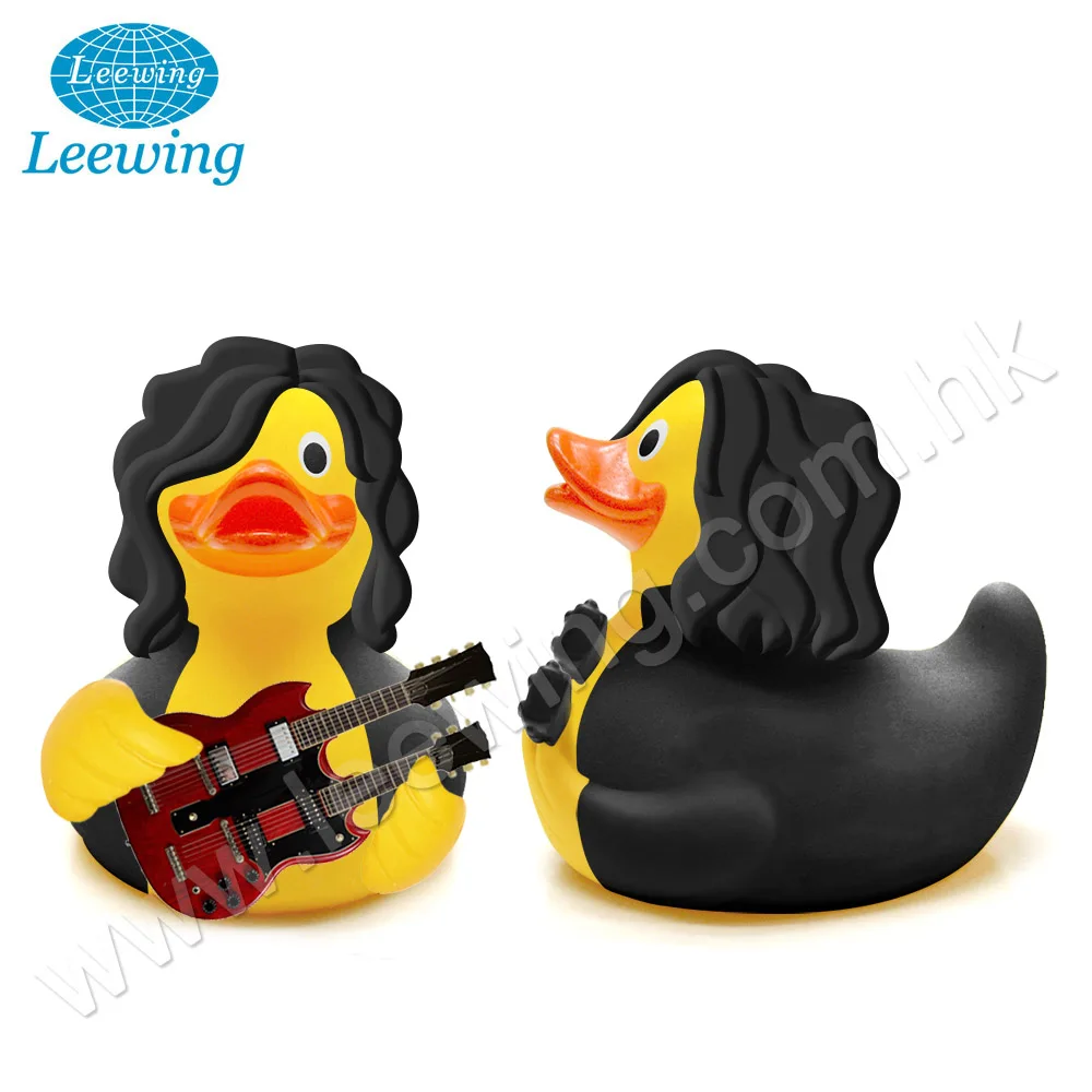 Factory Price Promotional Gift Item PVC Phthalate Free Custom Disco DJ Radio Singer Presenter Yellow Rubber Duck with Headphone