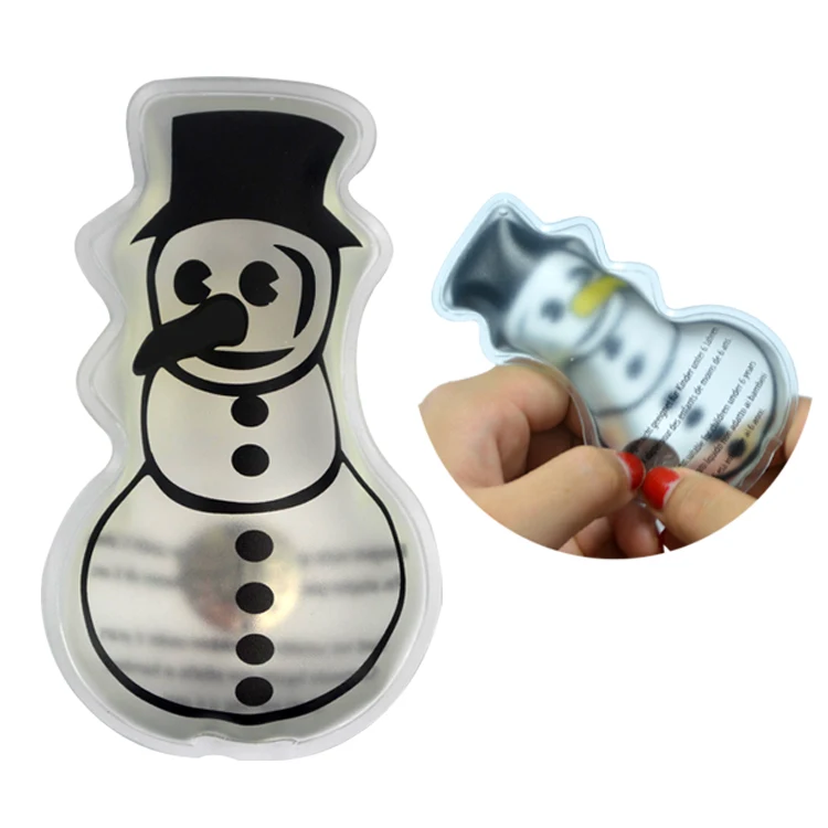 customized shape promotion medical hand warmers with metal disc gel hot pad