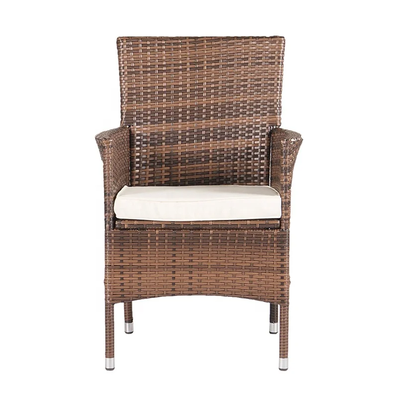 4-Seat Rattan Wicker Round Dinning Table with Chair