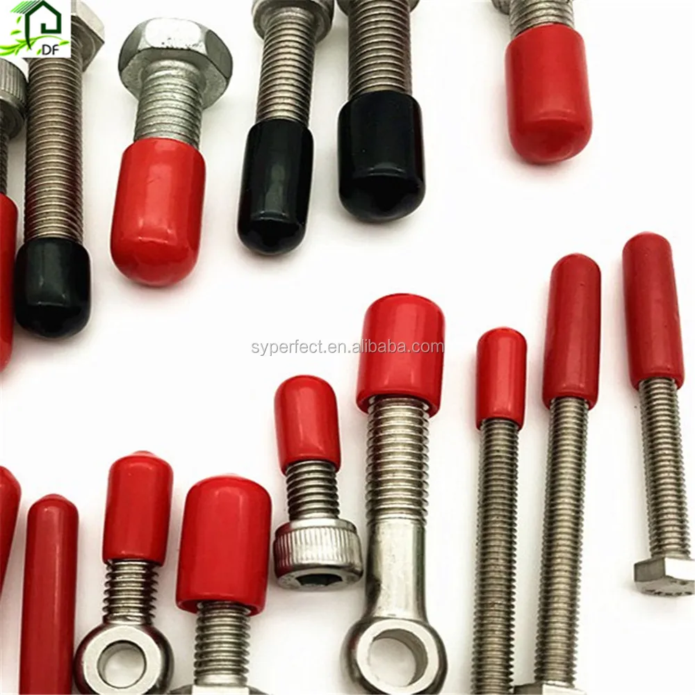 Custom Made Soft Rubber Protector Cover Vinyl Round PVC Bolt Cap