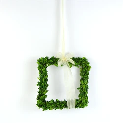 home interior natural square boxwood wreath preserved for sale