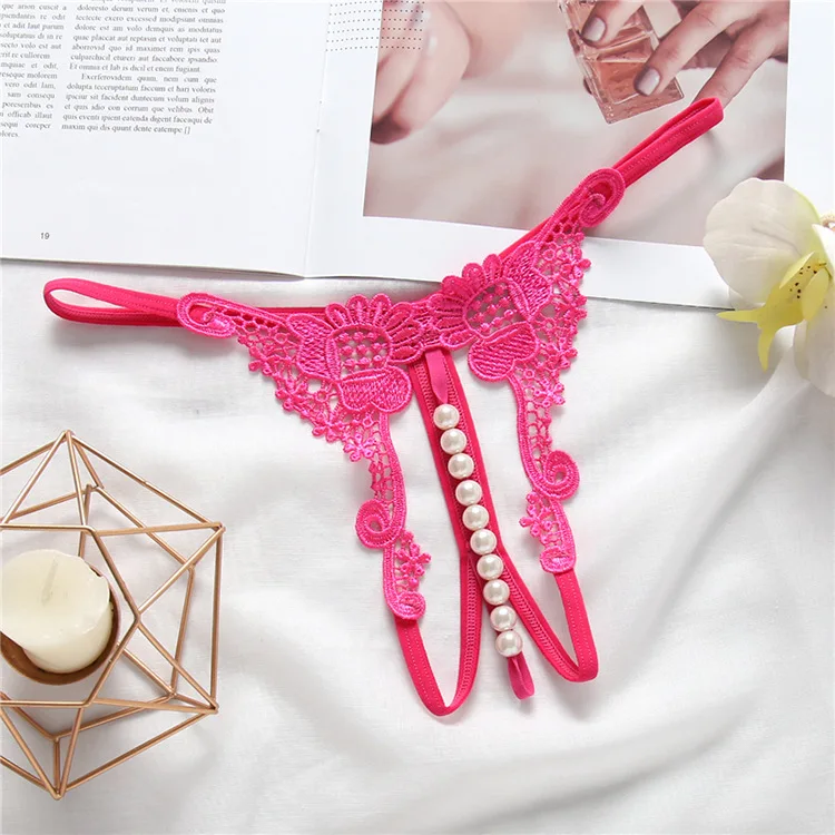 Wholesale sexy embroidery transparent ladies underwear T - back Thong panties