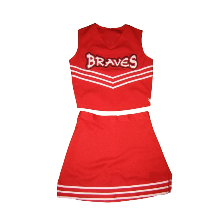 Custom School Girl Sexy Red Cheerleader Costume