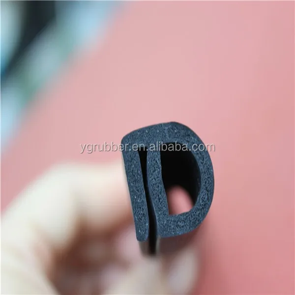 Elastic black silicone foam rubber tube
