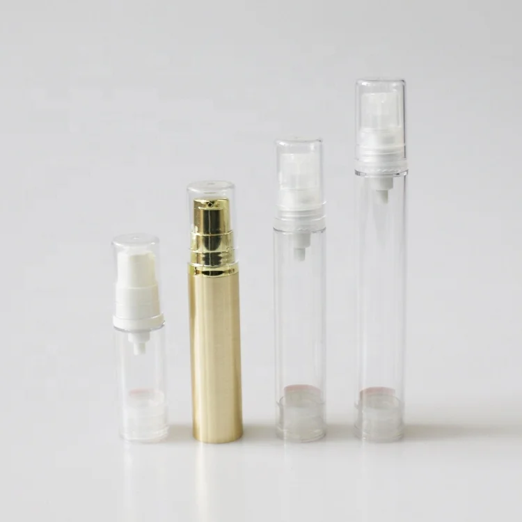 5ml 10ml 12ml 15ml cream slim airless pump bottle acrylic vacuum bottles glass spray screw cap pump black airless bottle