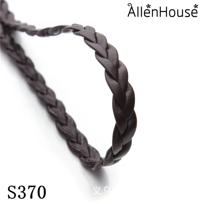 Make lovely pink Color 5mm wide flat Pu Leather String Braided Cord for jewelry making