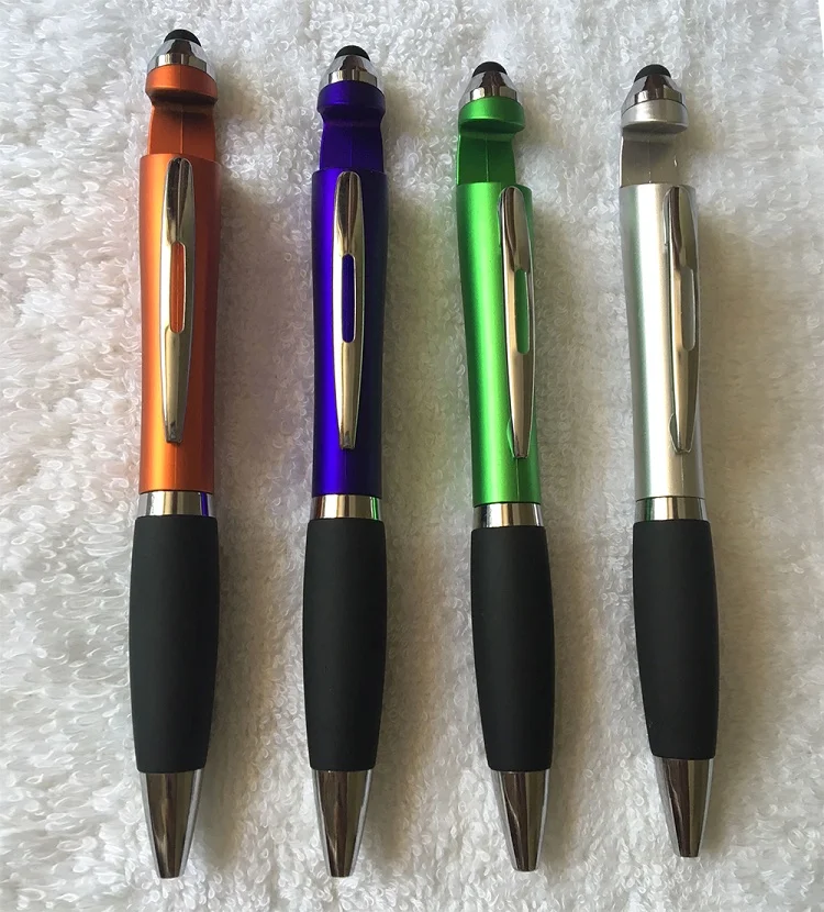 3 in 1 Multi-function Ball Pen Phone Holder Touch Screen Stylus Pen for iPad iPhone