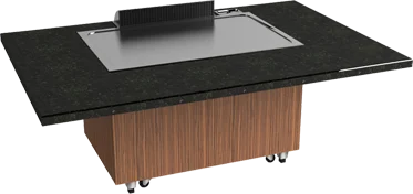 Gas Fired Commercial Smokeless Teppanyaki Grill Plate Table In Restaurant Hotel Catering equipment