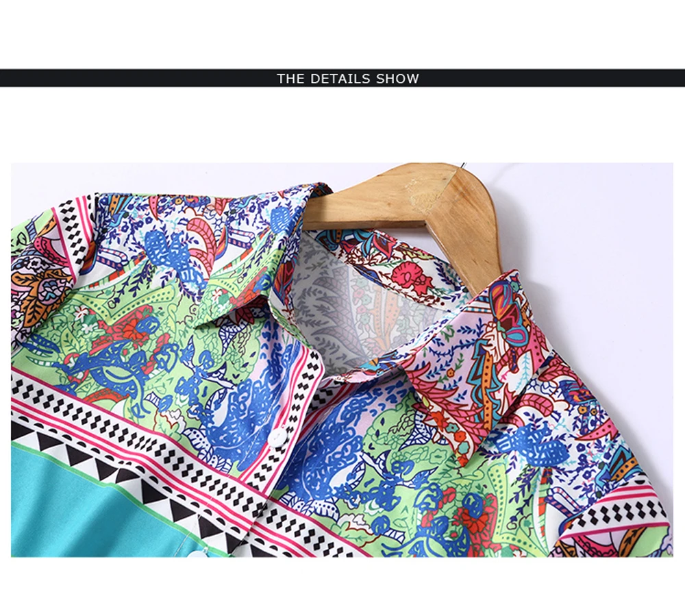 Latest fashion lapel printing ladies dresses for party