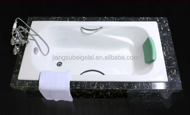 good quality built-in enameled cast iron bath tub for hotel and home of BGL-02