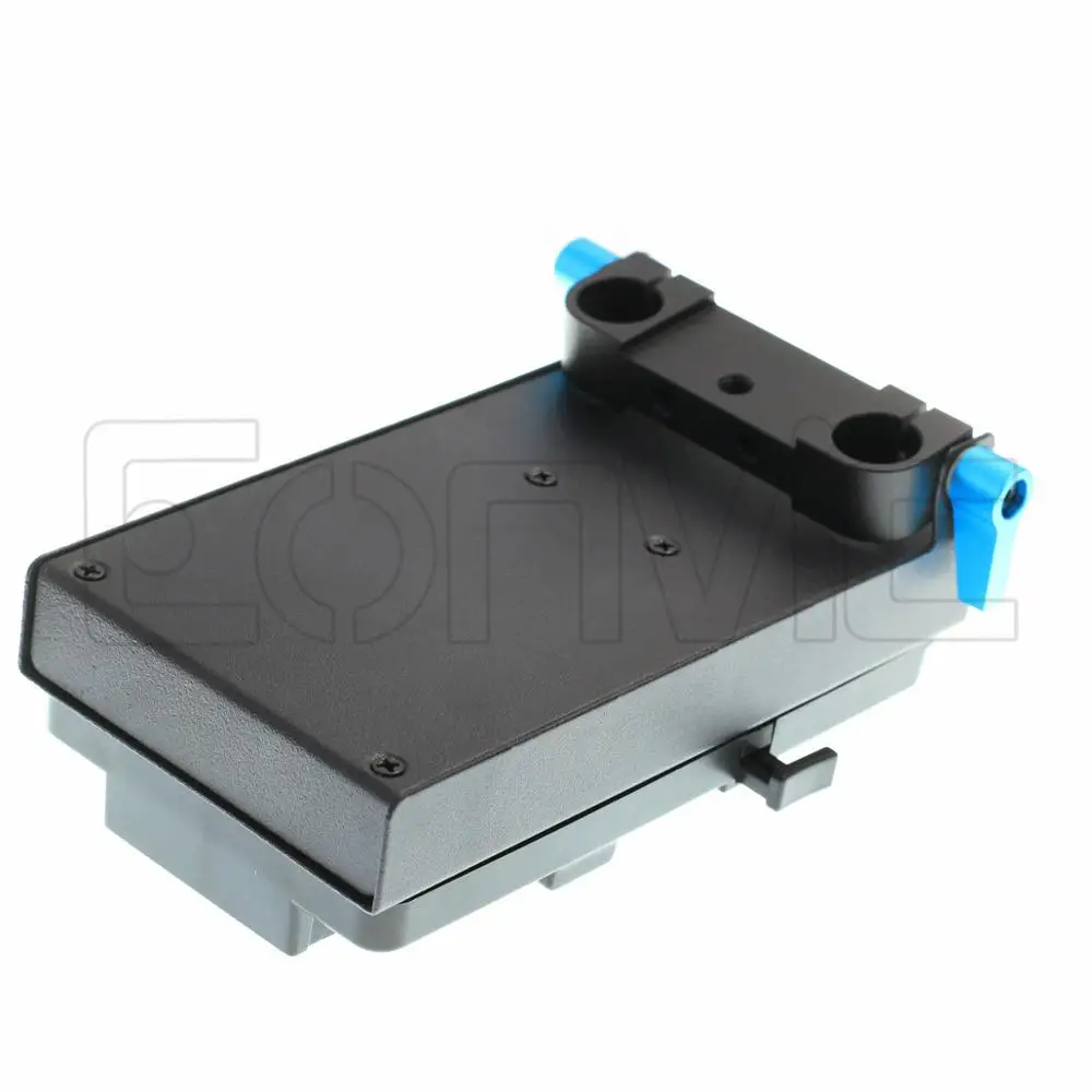 V-Lock 5 Way Output Power Supply Adapter D-tap DC Battery Plate Splitter V Mount with 15mm Rod