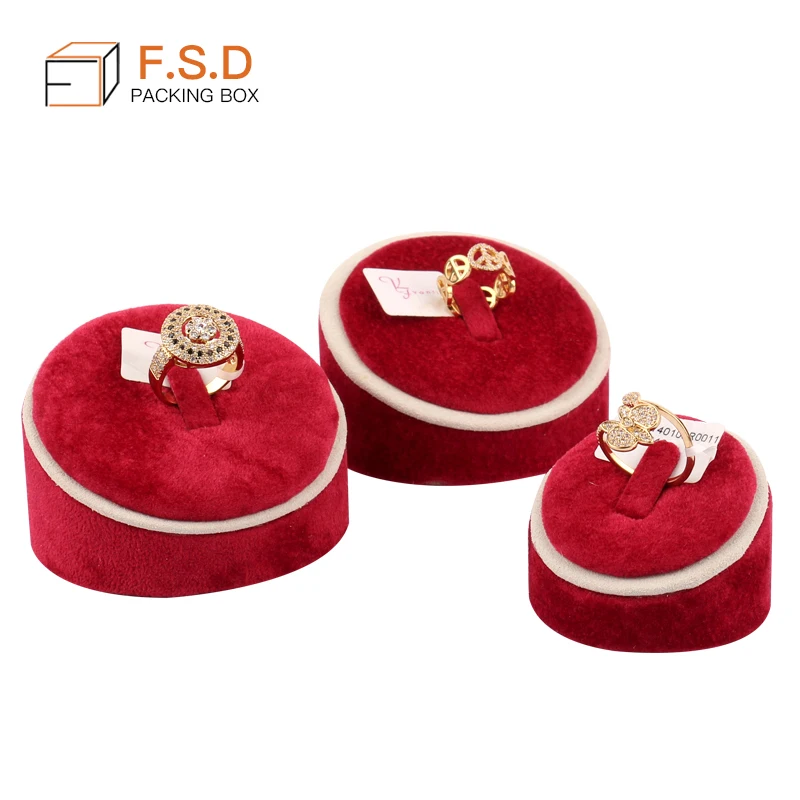 FSD Factory Custom high end jewelry display stand set wholesale velvet jewelry display personalized design jewelry display