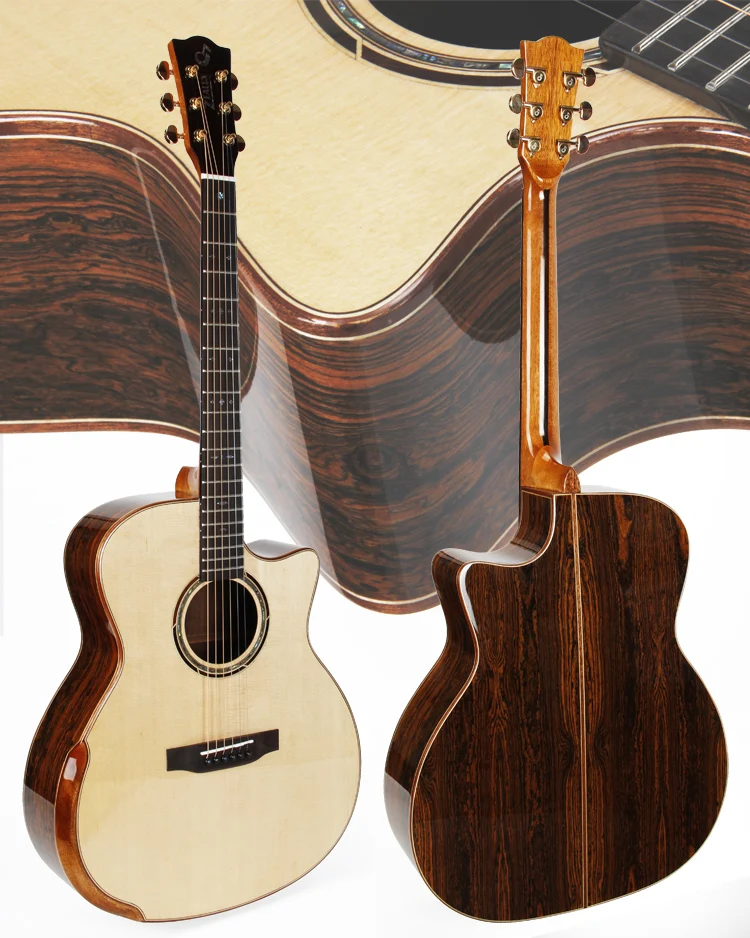 
41 inch solid Sitka spruce acoustic guitar 