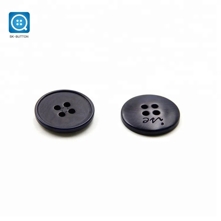 2024 Navy Blue 32L 4 Holes Fine Edges Eco-Friendly Smooth Real Corozo Buttons for Clothing