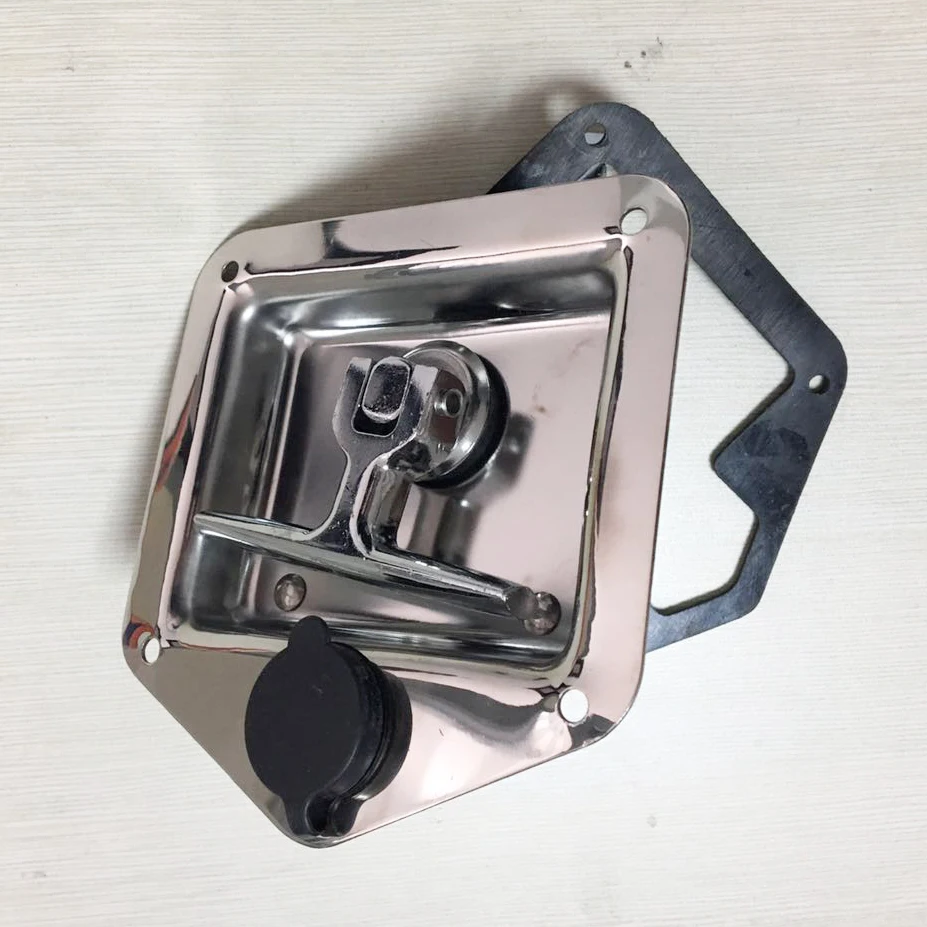 Heavy Duty Truck Door Lock 304 Stainless Steel Tool Box Paddle Lock Latch RV Trailer Door Lock Key Handle