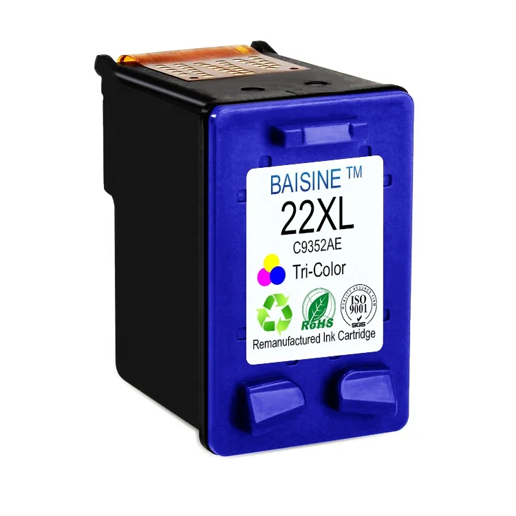 Hot Sale Baisine Remanufactured Ink Cartridge 21XL 22XL Compatible for HP Deskjet D2360 D2460 D1530 3940 Color Inkjet Printer