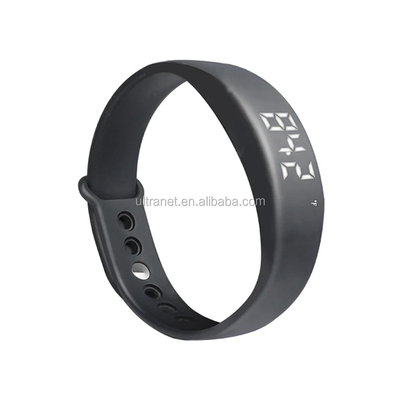 Custom logo watch waterproof 8 silent vibrating alarms smart bracelet digital led wrist watch for kids adult