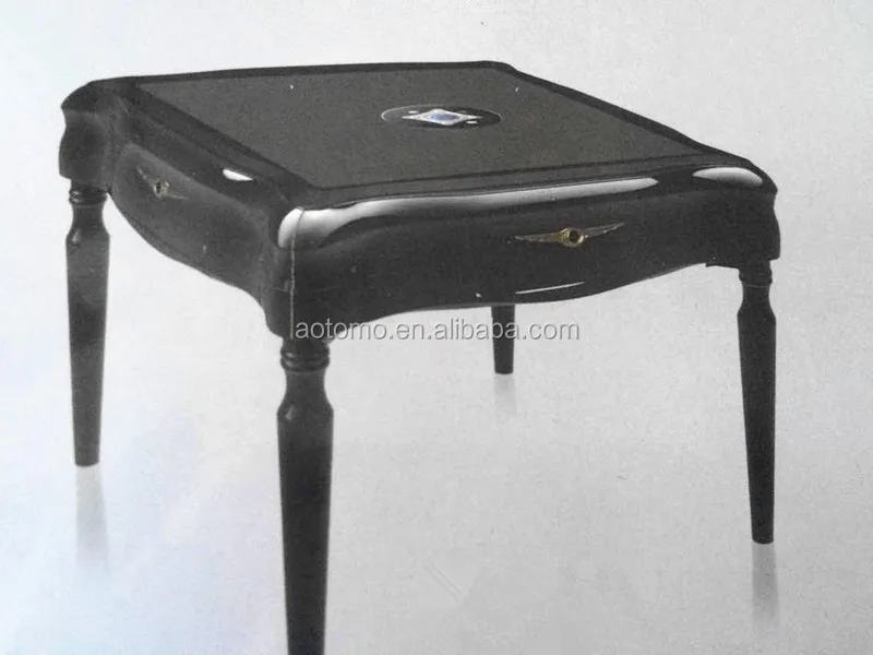 Automatic electronic dinner style silver grey color mahjong table