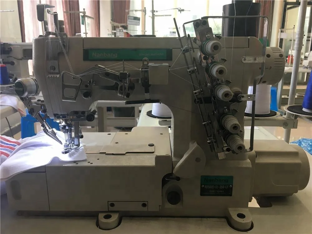 Industrial Automatic Flat Bed Interlock Sewing Machine For T-shirt