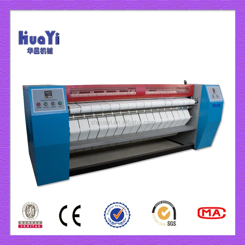 Commercial laundry flatwork ironer roller type