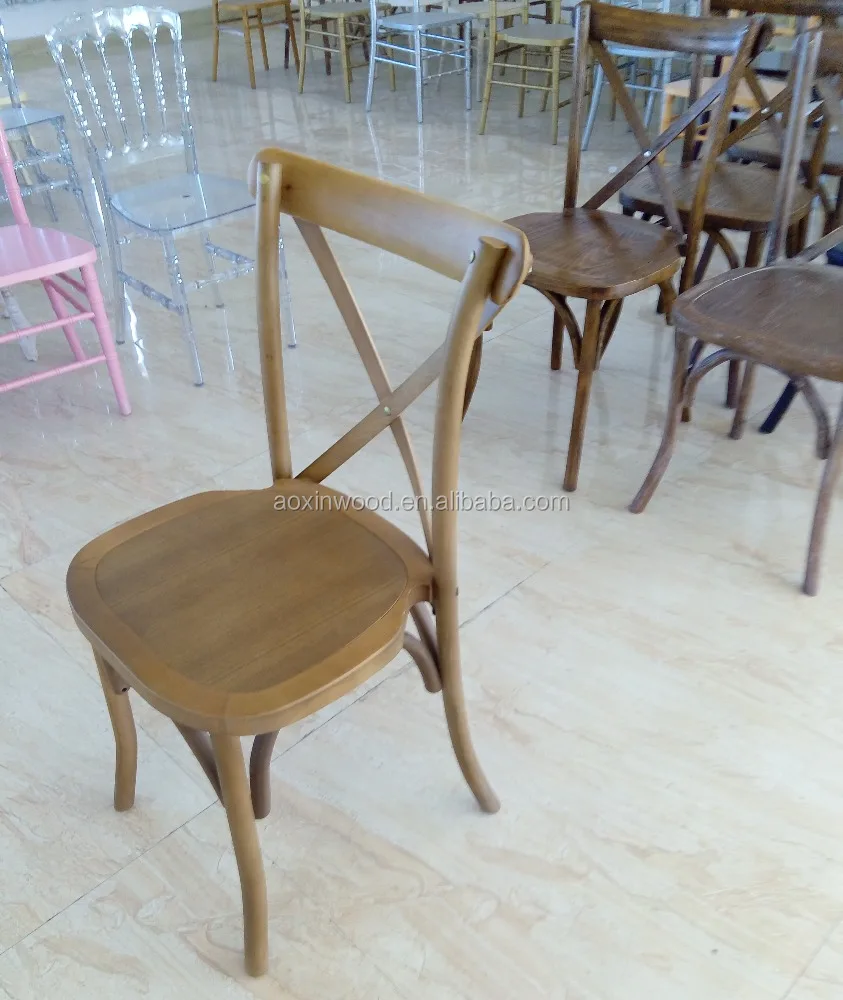 
wooden event cross back chairs 