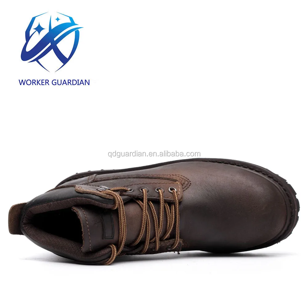 China Factory Wholesale Good Goodyear Welted Rubber Outsole Safety Shoes Safety Boots With Genuine Leather