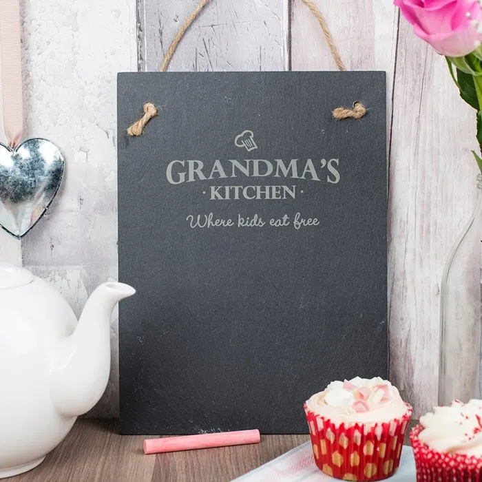 
Factory Direct Selling Wholesale Hanging 25*18*0.5cm Rectangle Natural Edge Decorative Blackboard Slate 