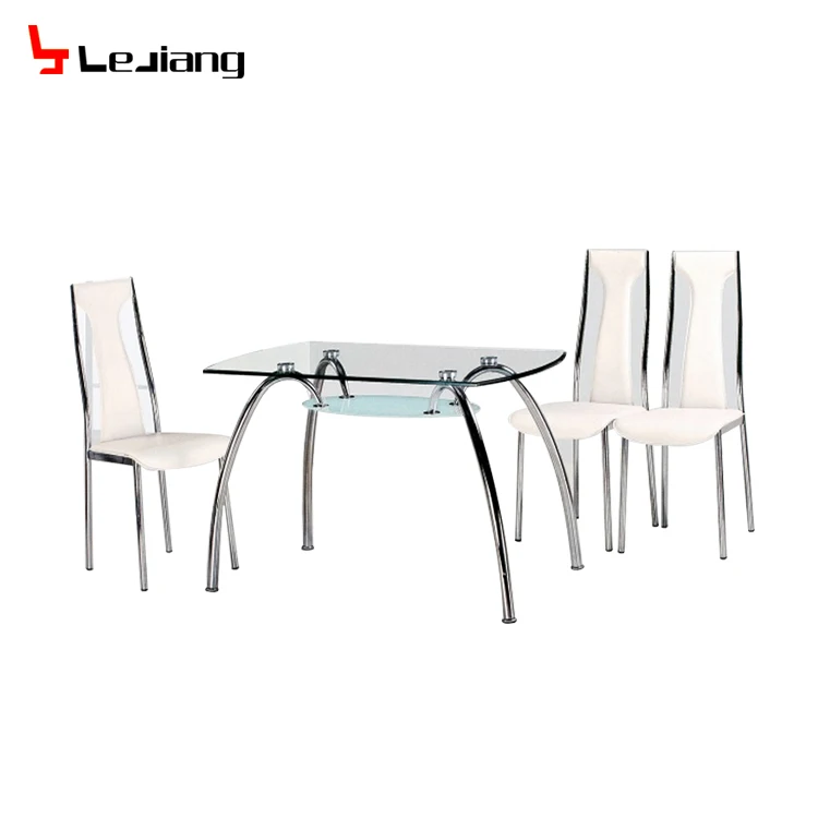 Free Sample Plexiglass Base Black Glitter Top Metal Frame Stainless Steel Extendable Tempered Glass Dining Table