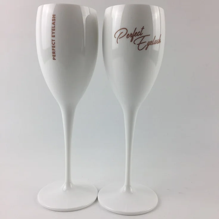 Unbreakable Customized Colored  plastic champagne flute for bar/clubs