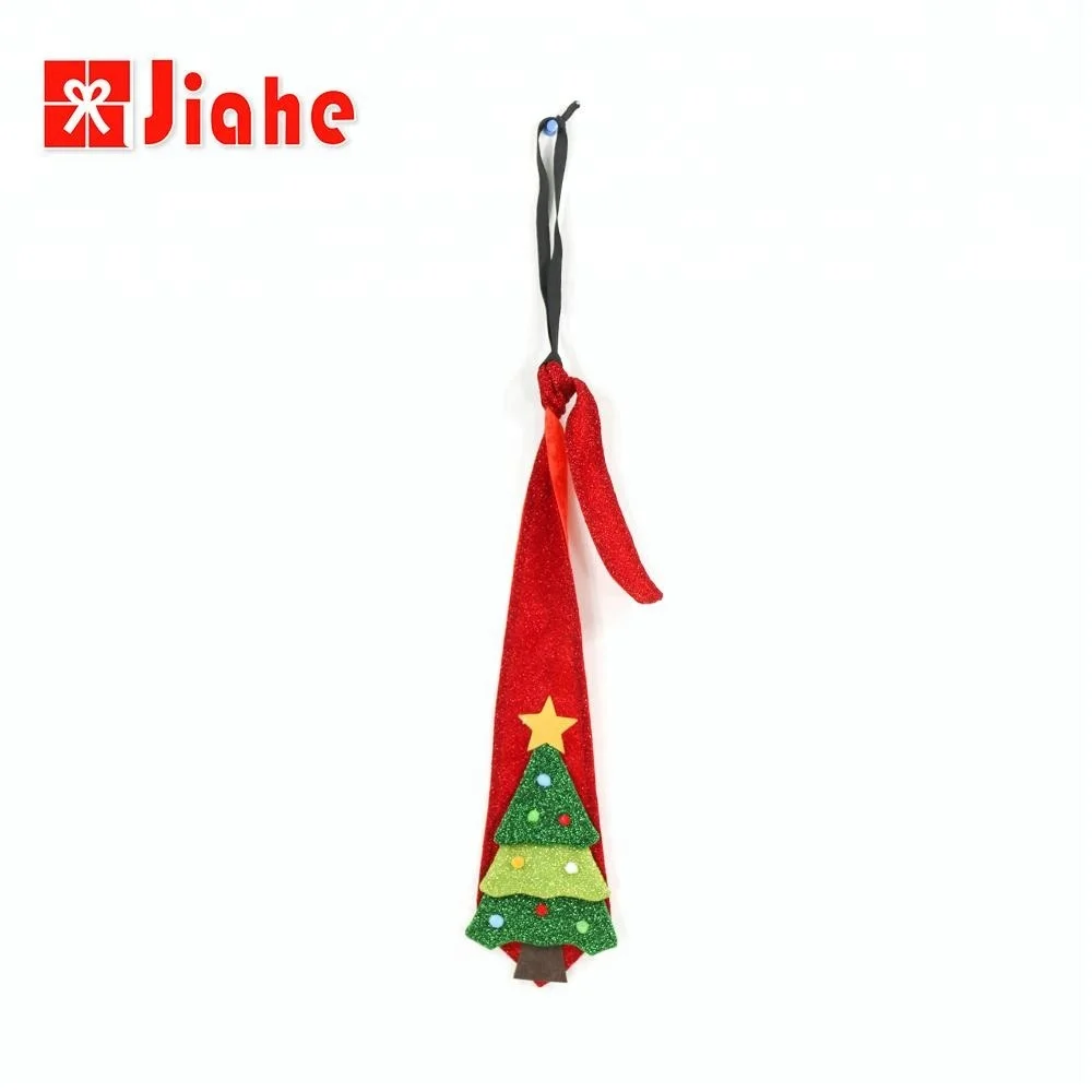 
Wholesale felt holiday christmas party necktie tie 