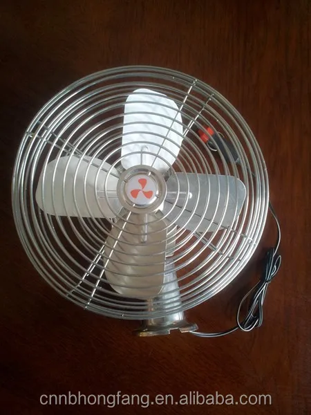 12V 24V 6inch Oscillating Car Fan for Truck Interior Accessories Metal Fan
