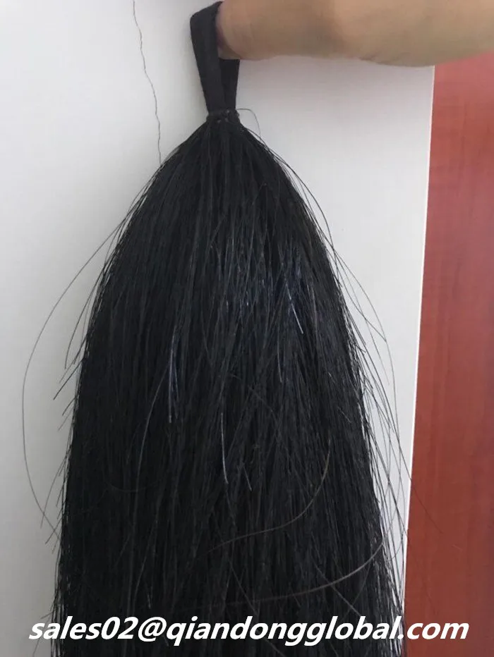 
Wholesale Price Double Thickness 90cm Real Horse Tail Hair For False Horse Tail Hair 