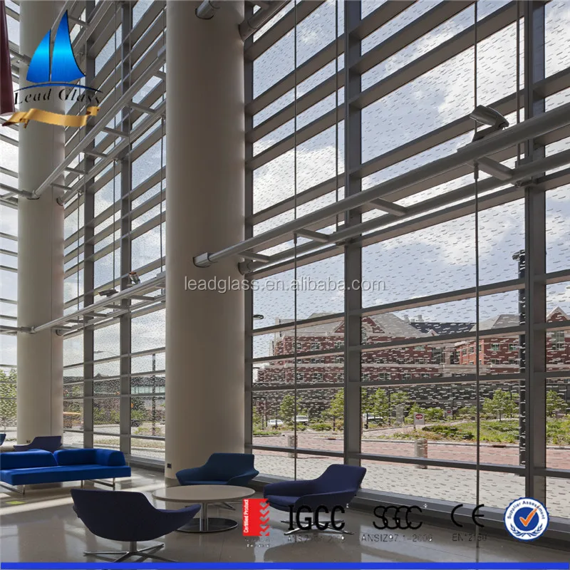 Colored Ceramic Fritted Glass/ Enamel Glass/ Silk Screen Printed Glass Building