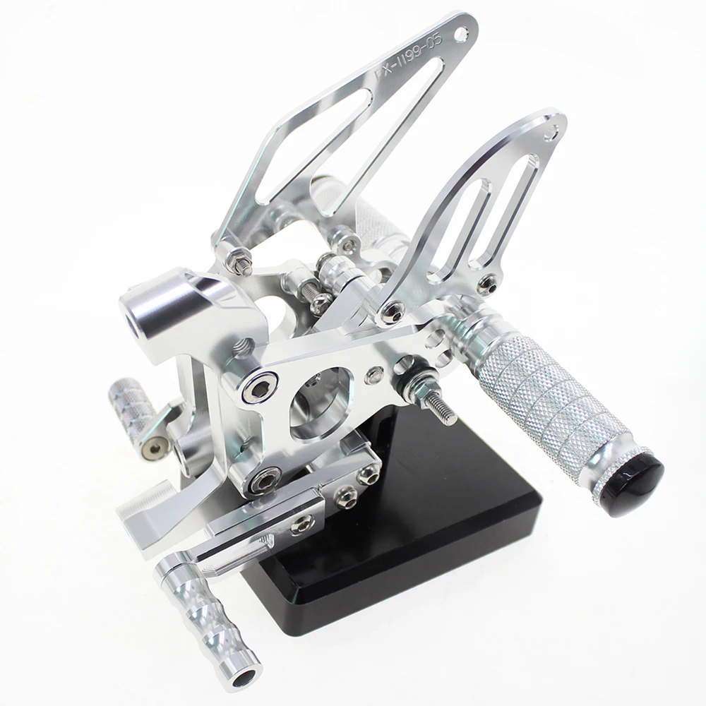 China popular manufacturer rear foot set motorcycle accessories CNC aluminum alloy footrest rearset pedal