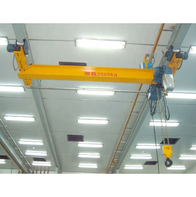 Workshop use 0.5t 1 2 5 ton lx type under hung single girder overhead crane for sale