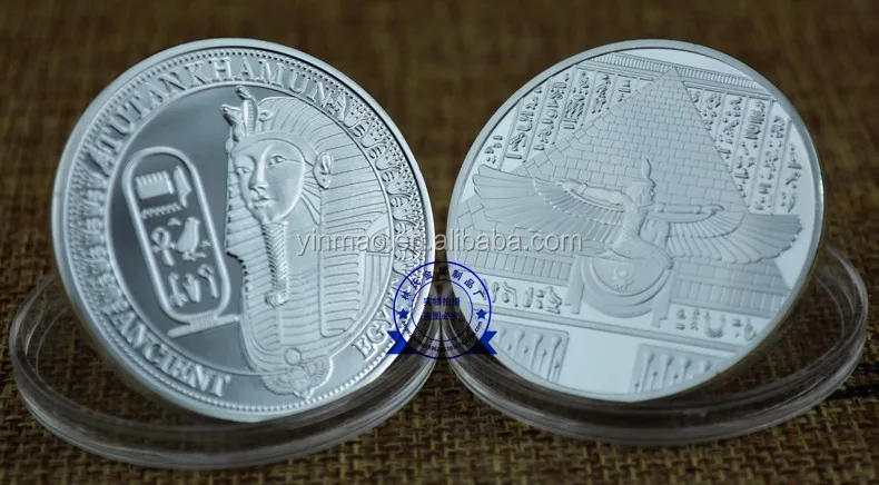TUTANKHAMUN Coin, EGYPT Challenge egypt Coins Silver Medal