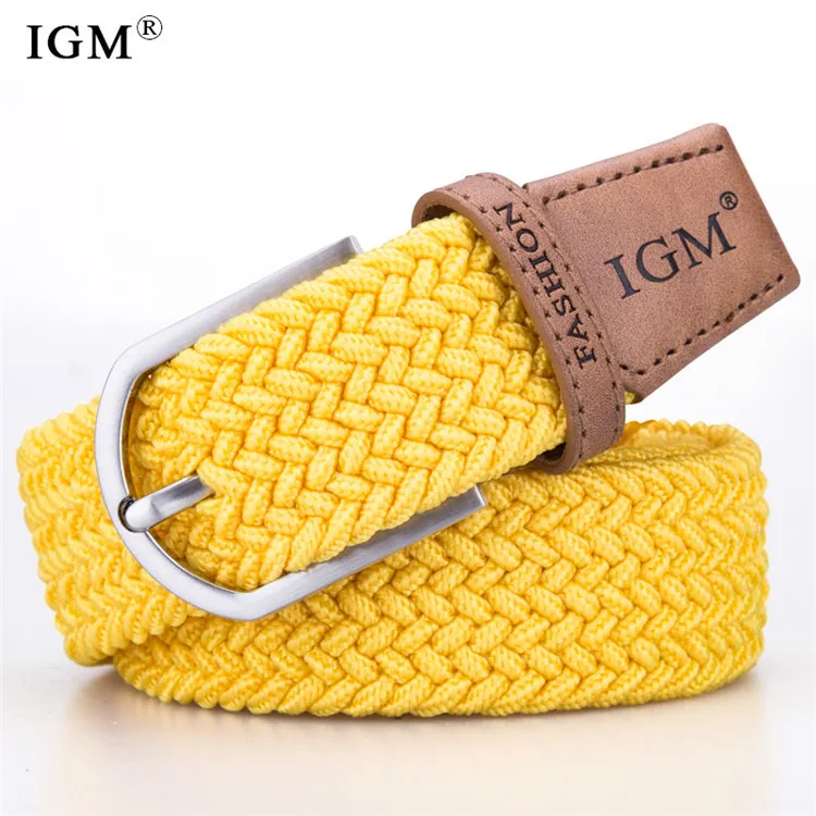 Casual mens woven stretch belts canvas web belts canvas fabric woven belt