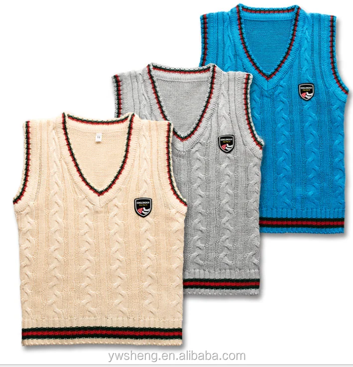Children sweater knit vest vest waistcoat male child sweater woolen design knitted machine price sleeveless sweater