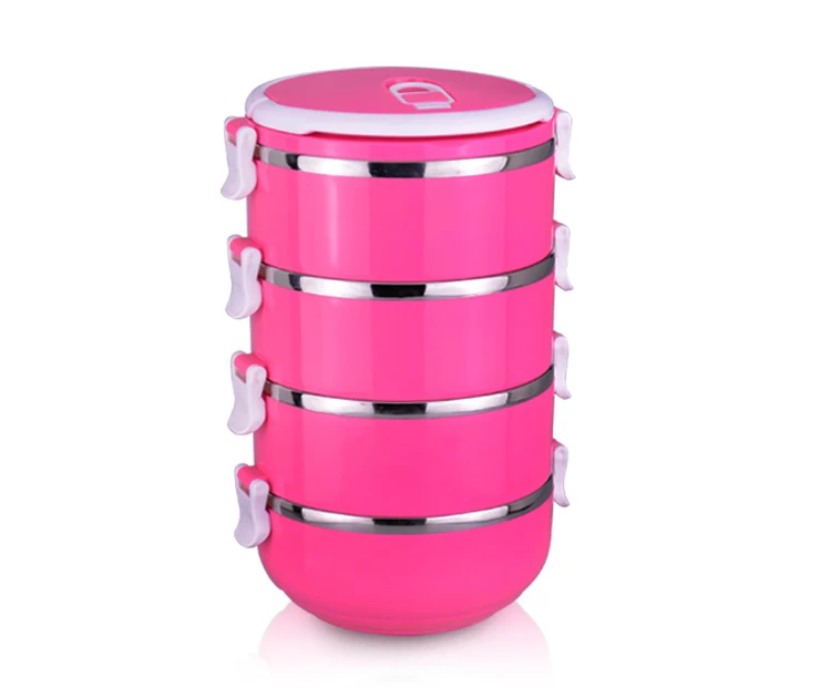 China Wholesale Websites Stainless Steel 304 Tiffin Box Portable Color Food Warmer Carrier