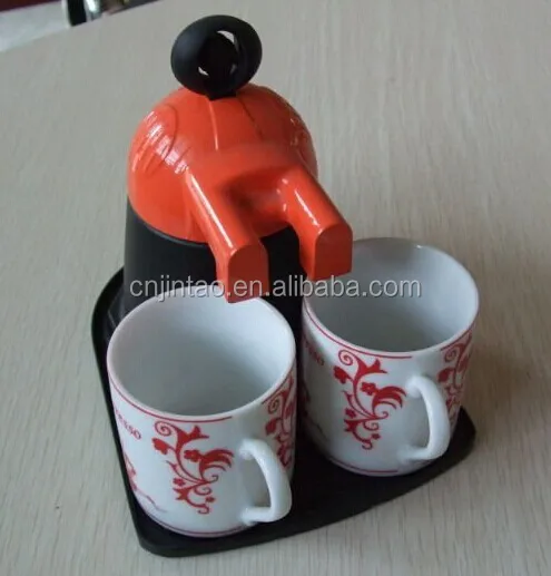 Mini lovely gas coffee brewer with two ceramic or glass cups coffee machine