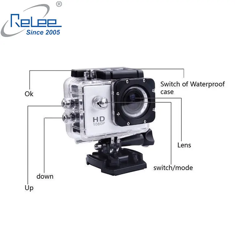 Cheap promotional sport camera waterproof motion dv diving camera