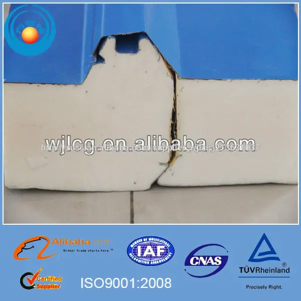 цвет Водонепроницаемый материал сэндвич панель с поликретаном из Китая